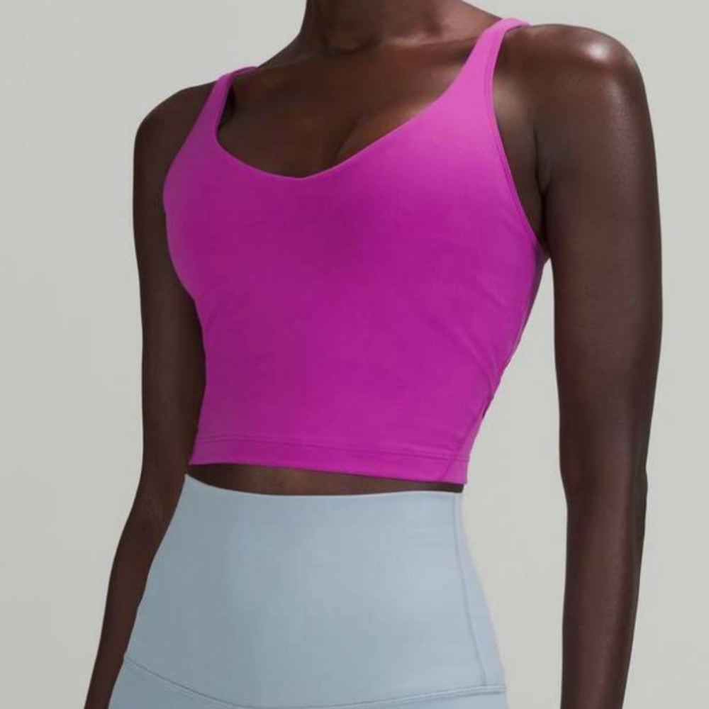 lululemon athletica Bright Magenta Cropped Tank Top